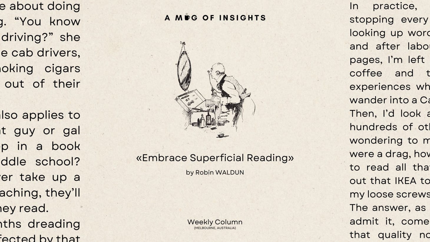 Embrace Superficial Reading