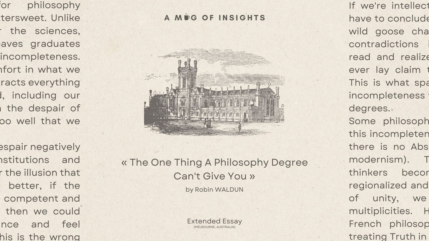 The One Thing A Philosophy Degree Can't Give You