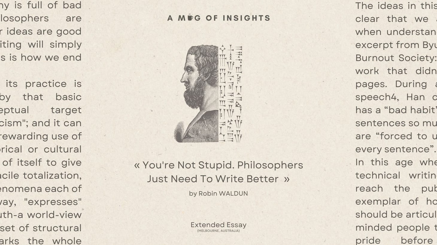 You're Not Stupid. Philosophers Just Need To Write Better