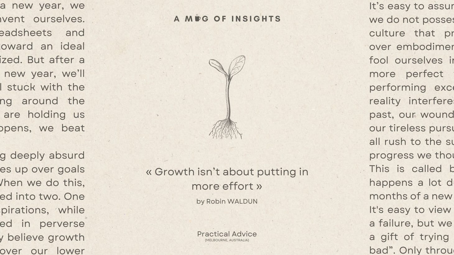 Growth isn’t about putting in more effort