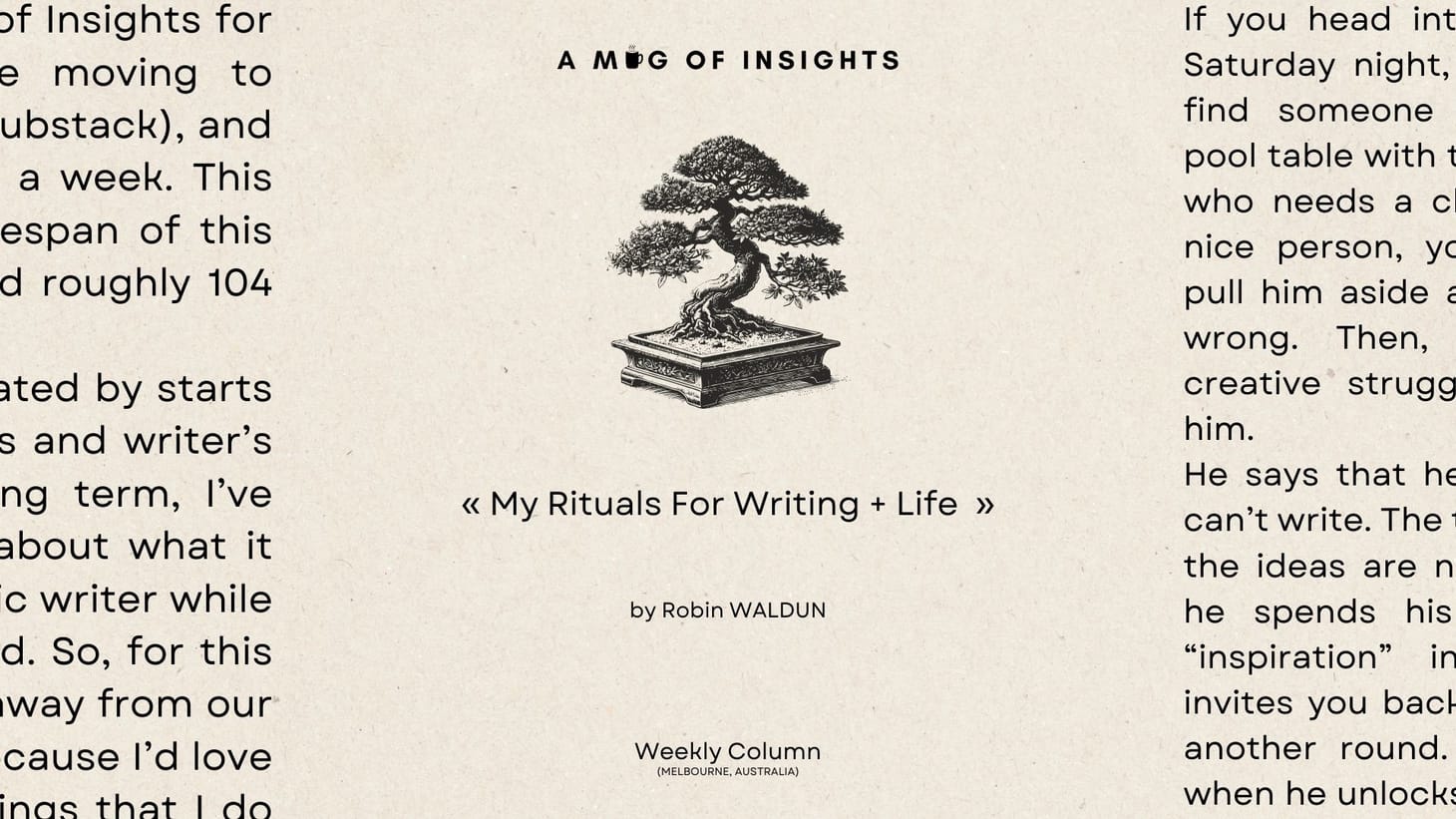 My Rituals For Writing + Life