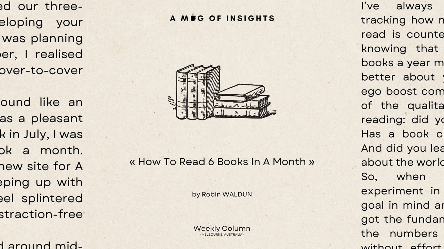 How To Read 6 Books In A Month