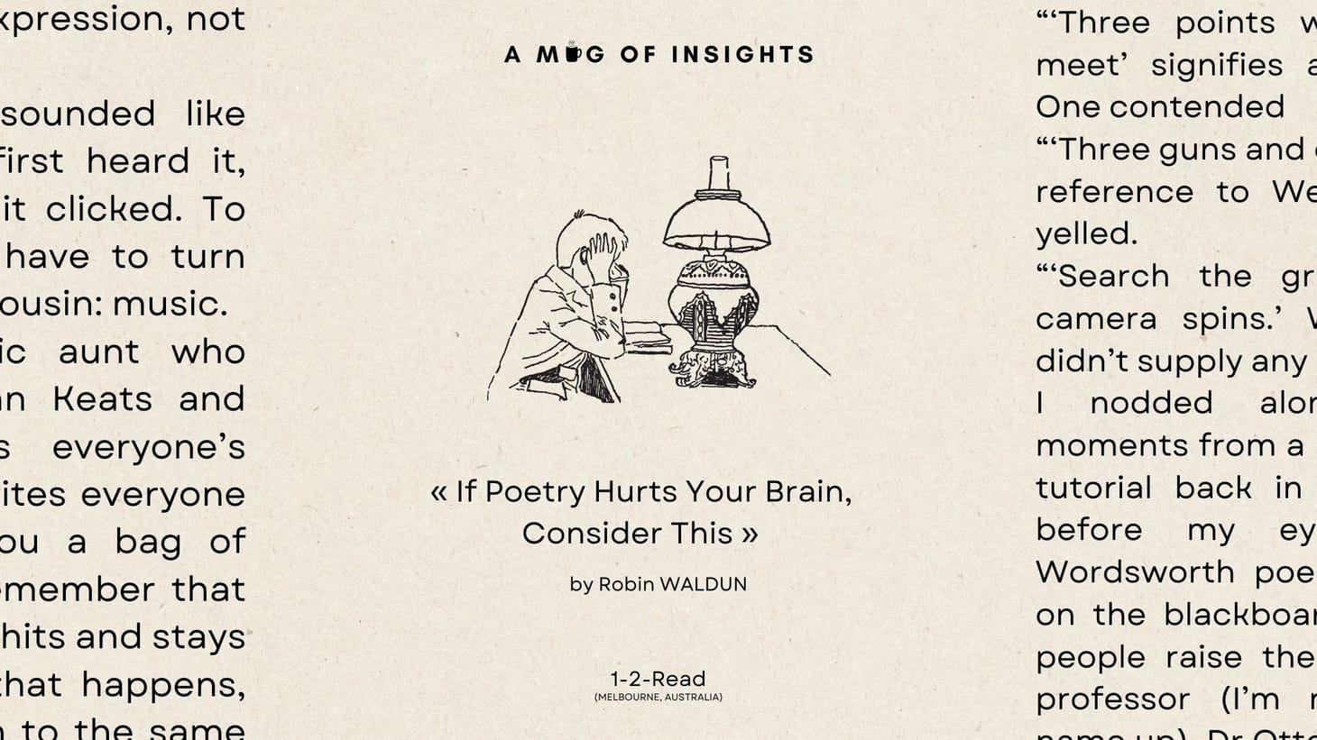 If Poetry Hurts Your Brain, Consider This