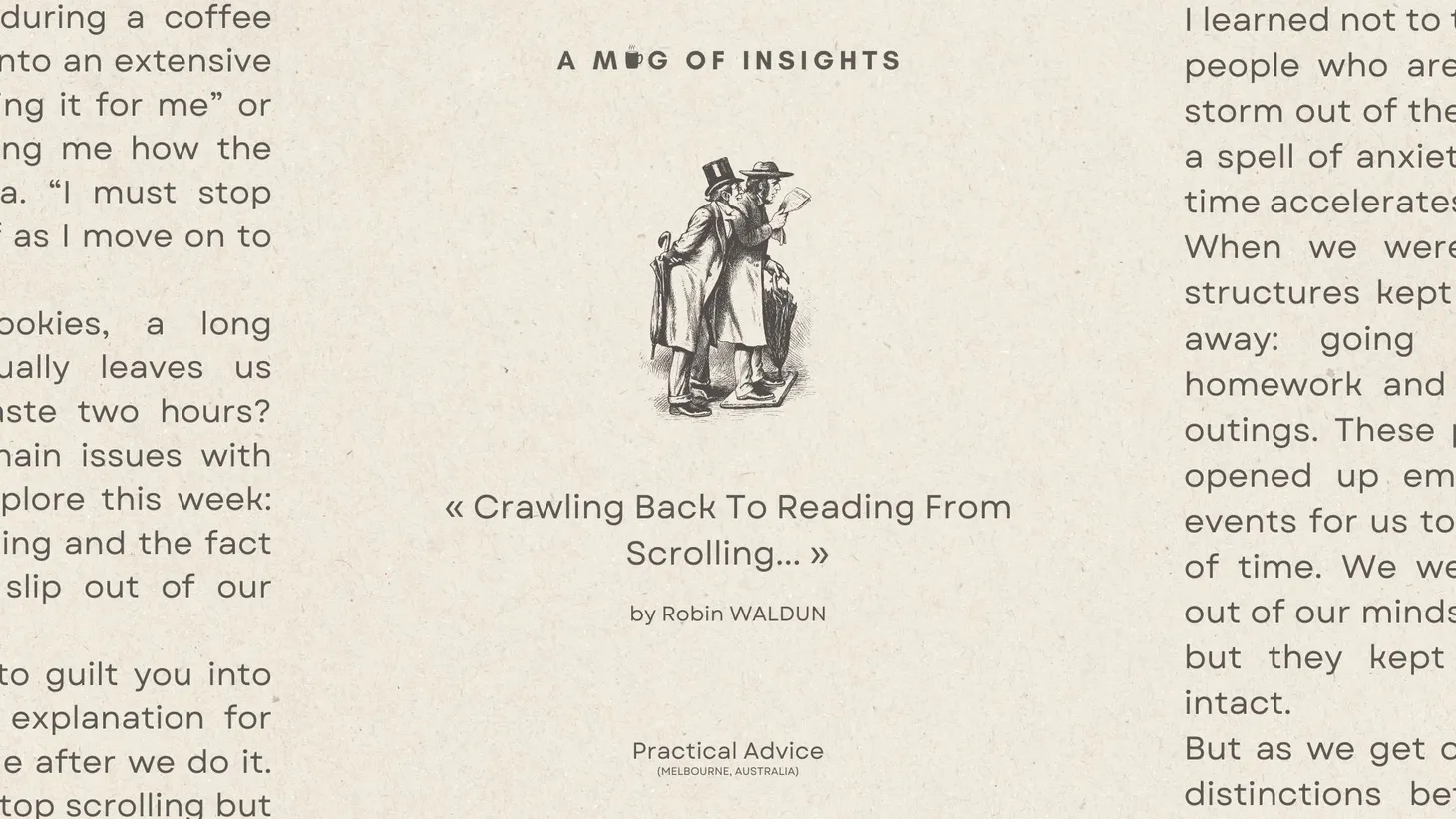 Crawling Back To Reading From Scrolling...