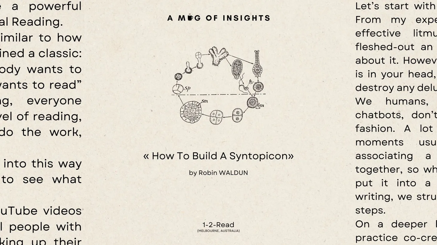 [1-2-Read] How To Build A Bank of Ideas From Your Reading (expanded)