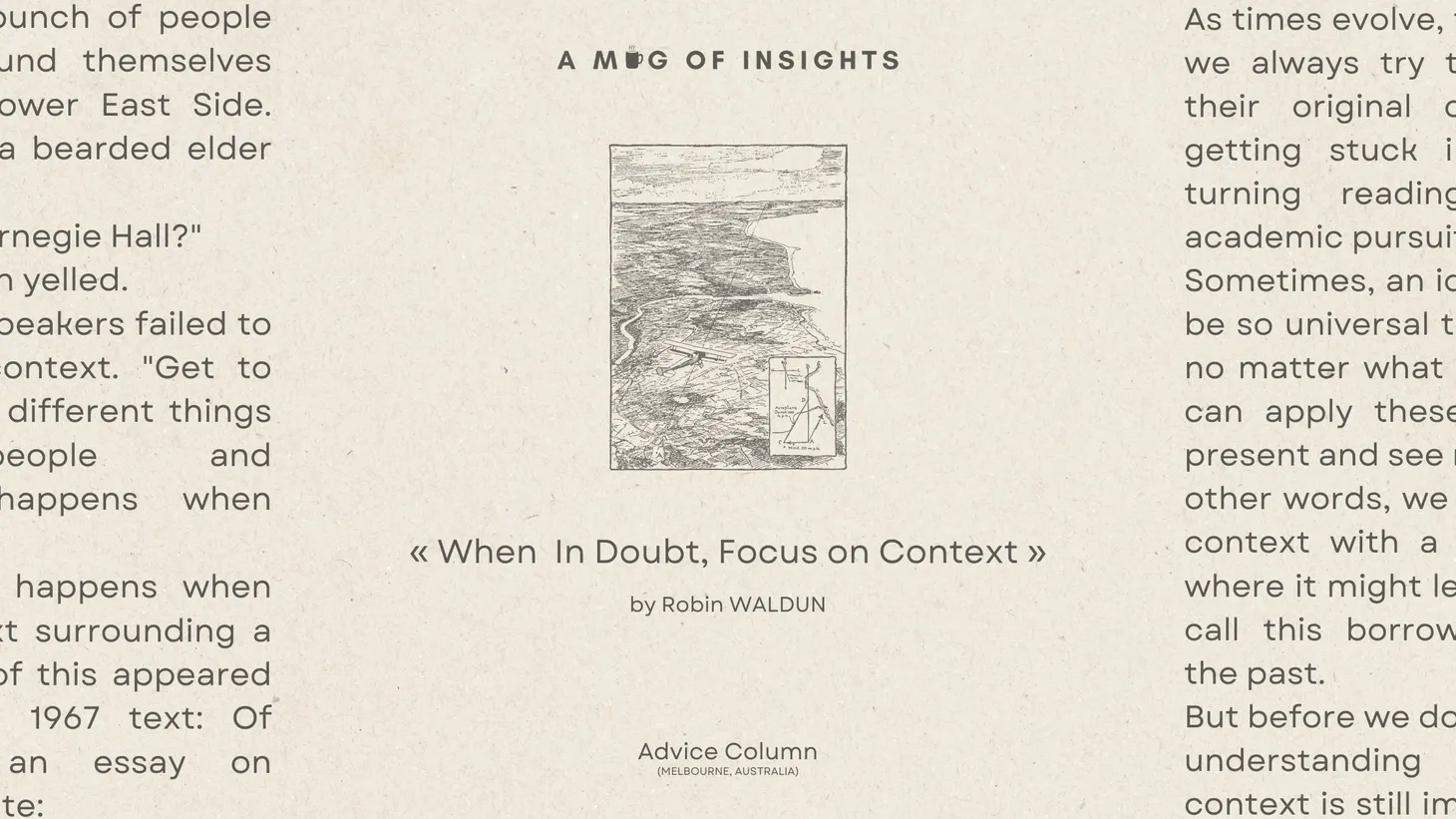 When In Doubt, Focus On Context