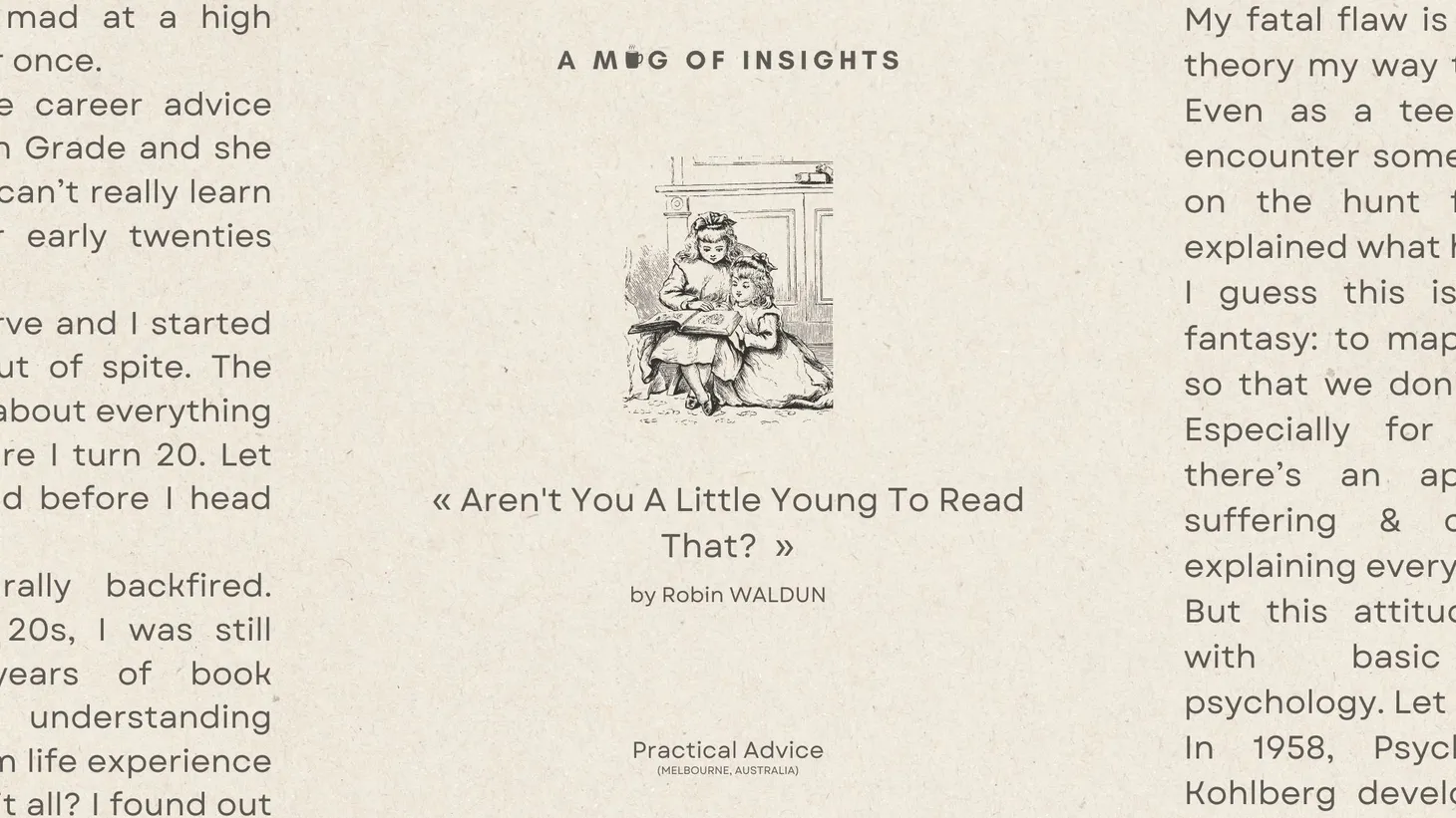 Aren't You A Little Young To Read That?