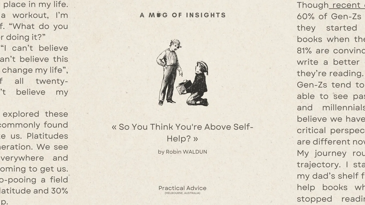 So You Think You're Above Self-Help?