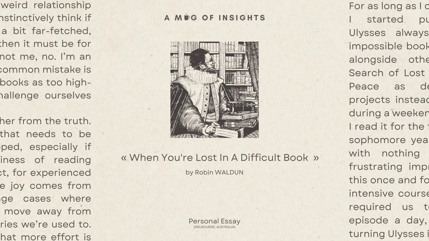 When You're Lost In A Difficult Book
