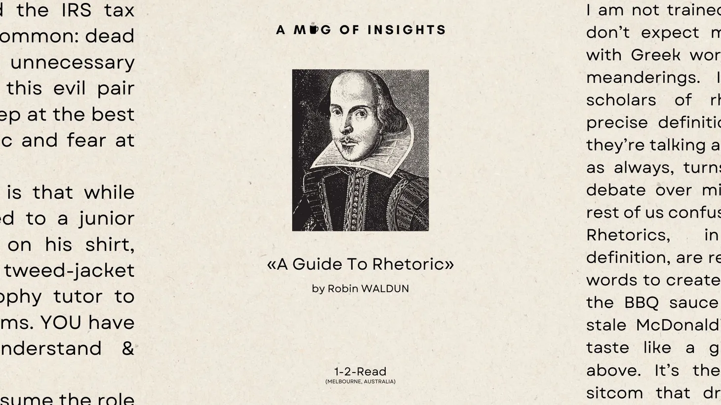 [1-2-Read] A Guide To Rhetoric That Won't Put You To Sleep