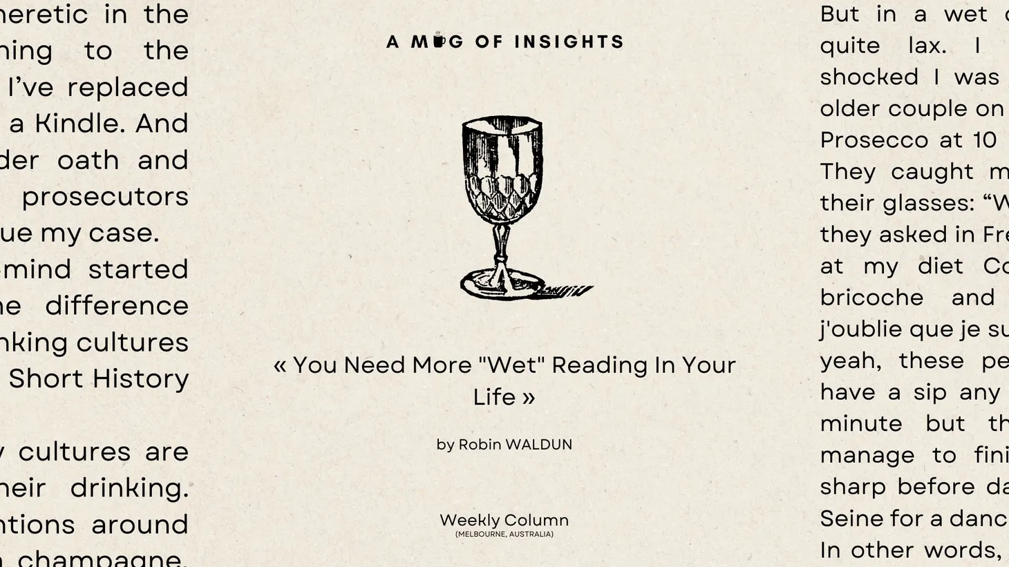 You Need More "Wet" Reading In Your Life