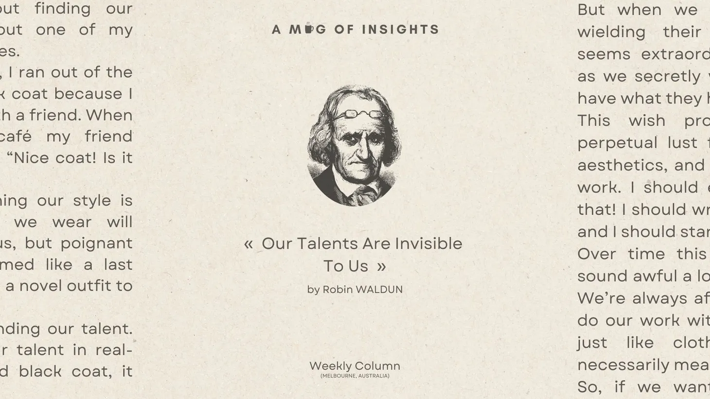 Our Talents Are Invisible To Us