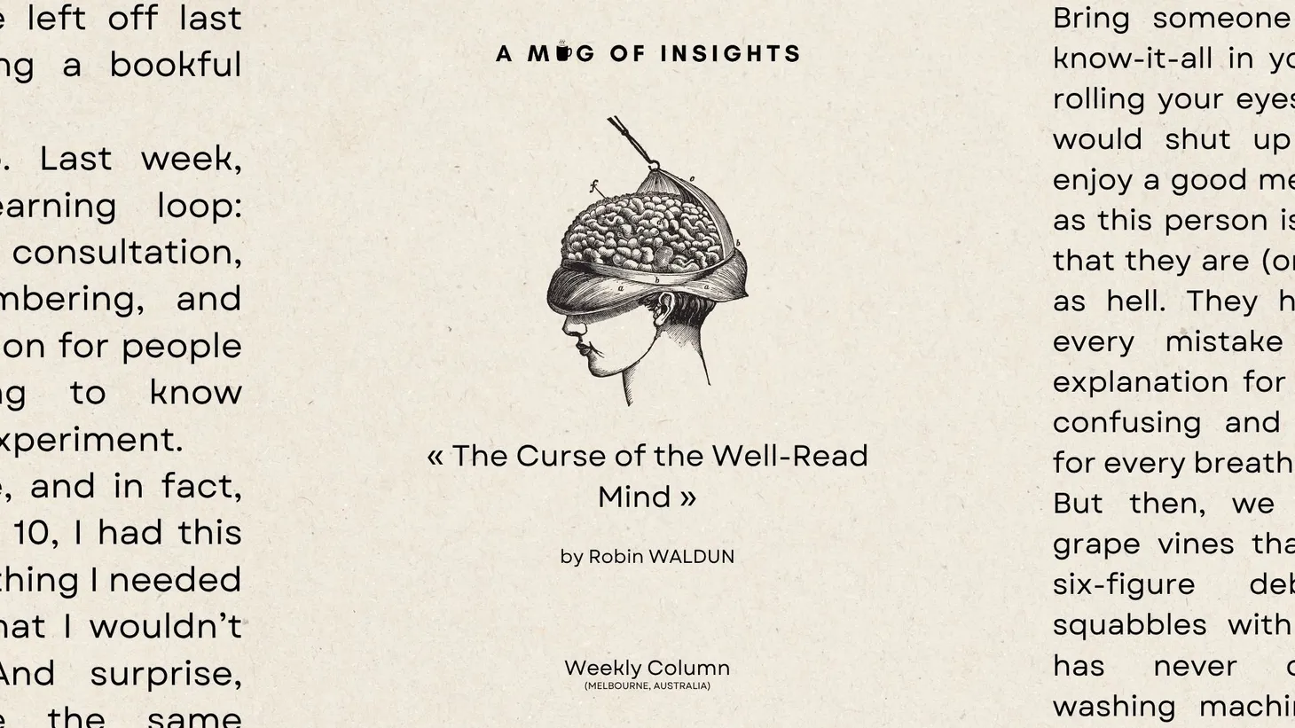 The Curse of the Well-Read Mind