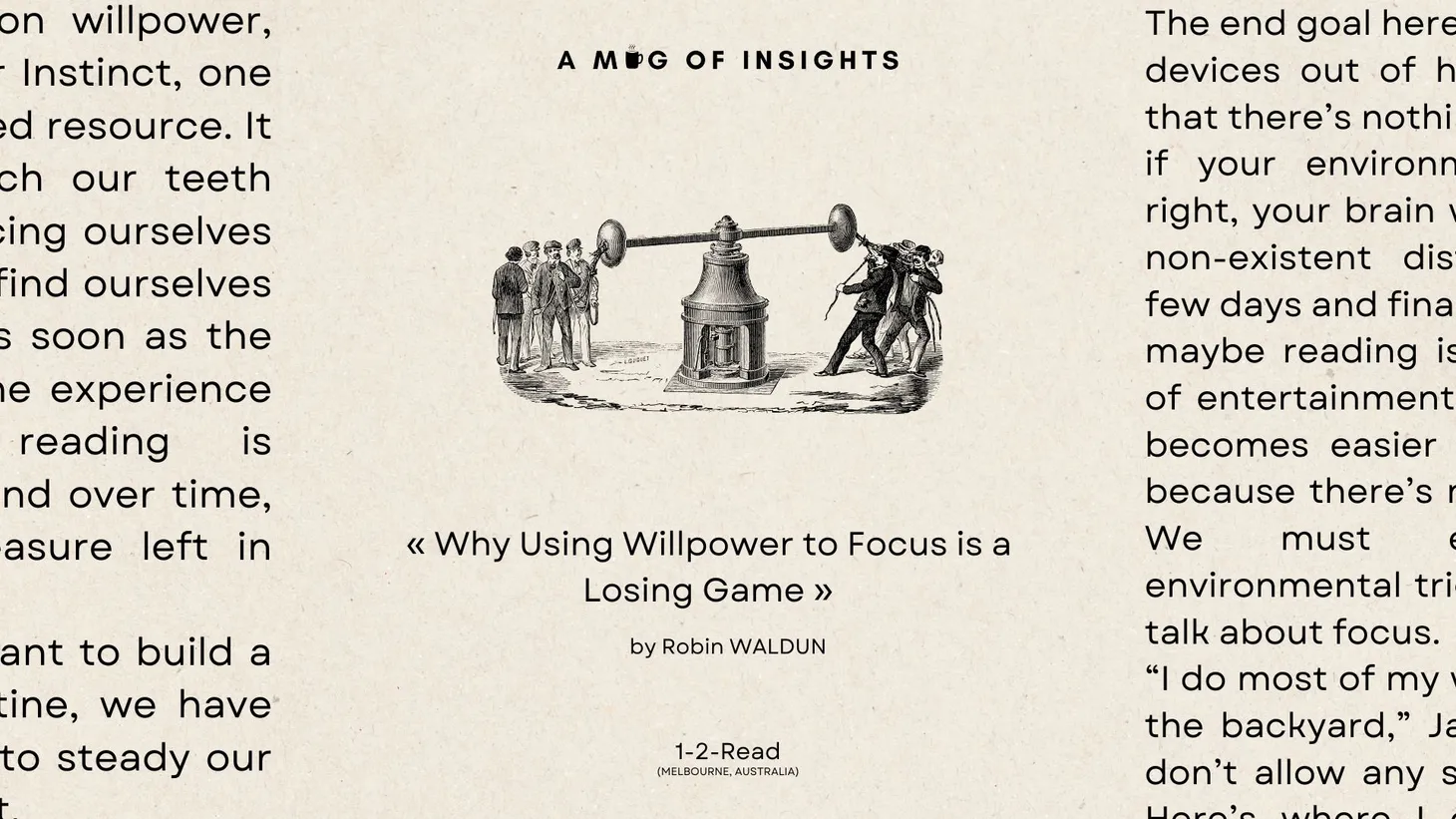 Why Using Willpower to Focus is a Losing Game