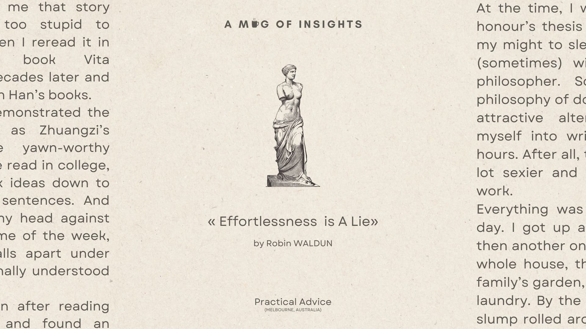 Why Effortlessness Takes Effort