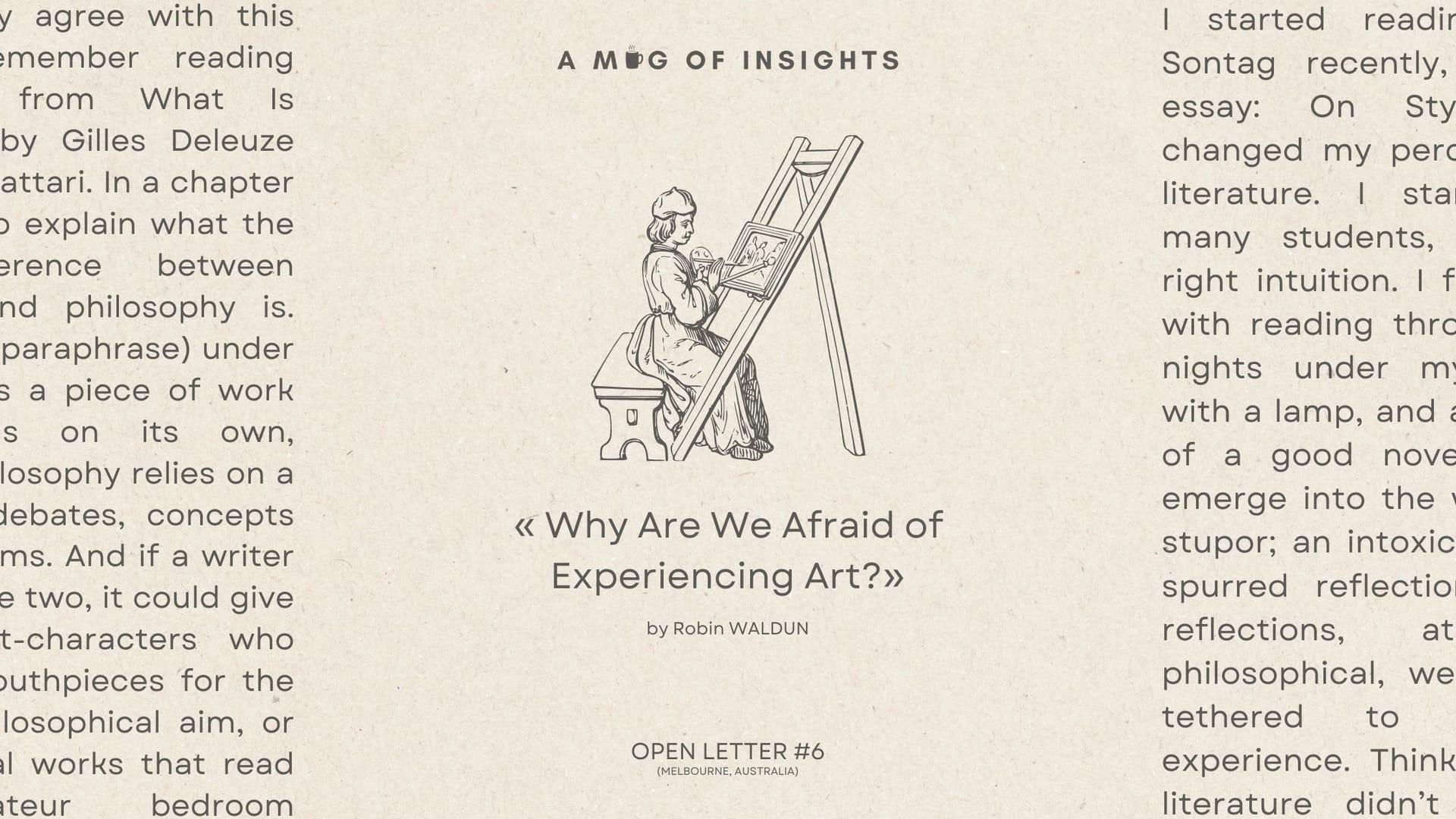 Why Are We Afraid of Experiencing Art?