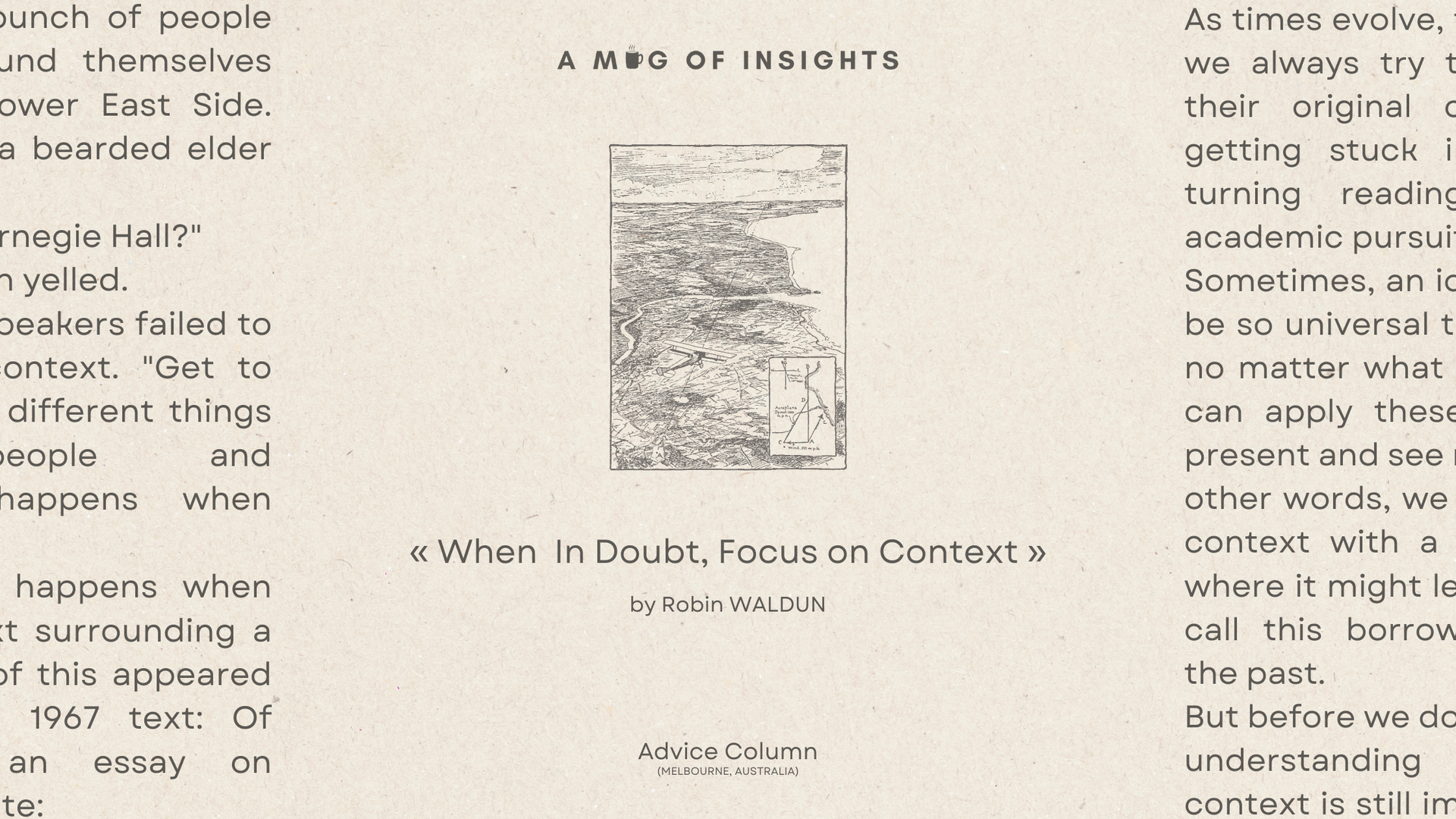 When In Doubt, Focus On Context