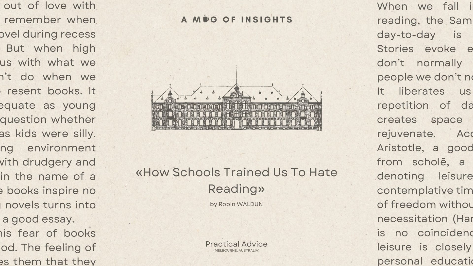 How Schools Trained Us To Hate Reading