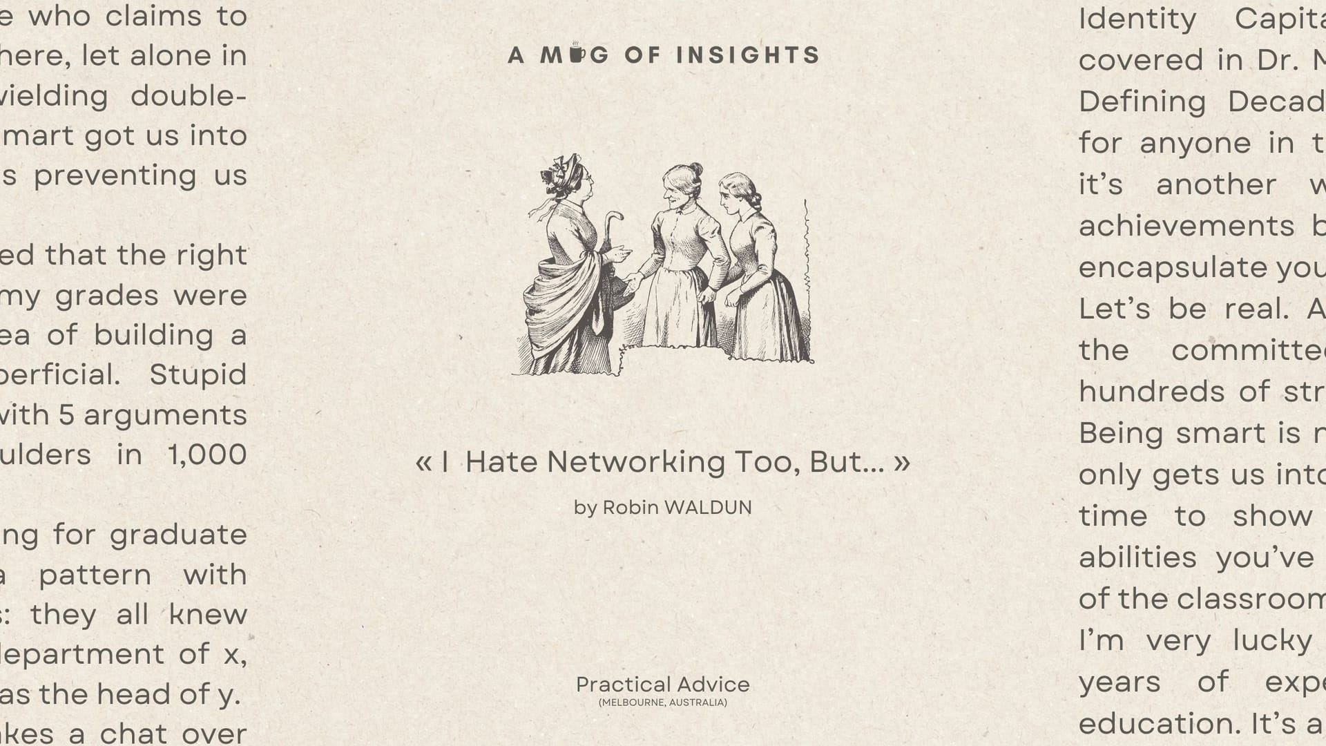 I Hate Networking Too, But...