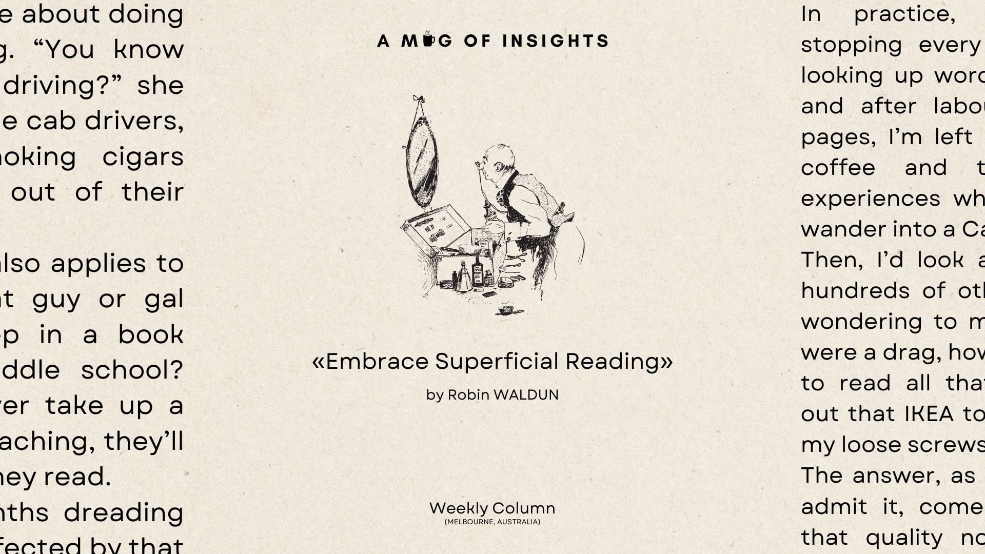Embrace Superficial Reading