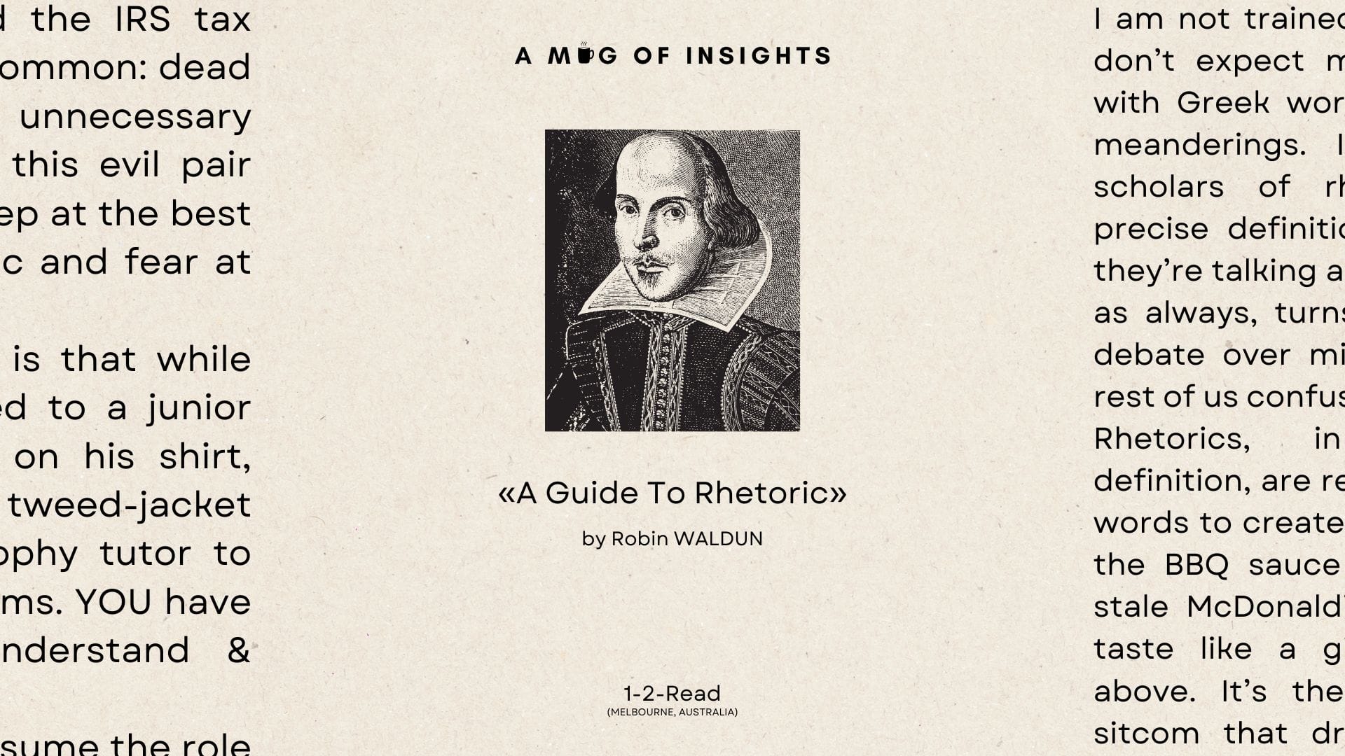 [1-2-Read] A Guide To Rhetoric That Won't Put You To Sleep