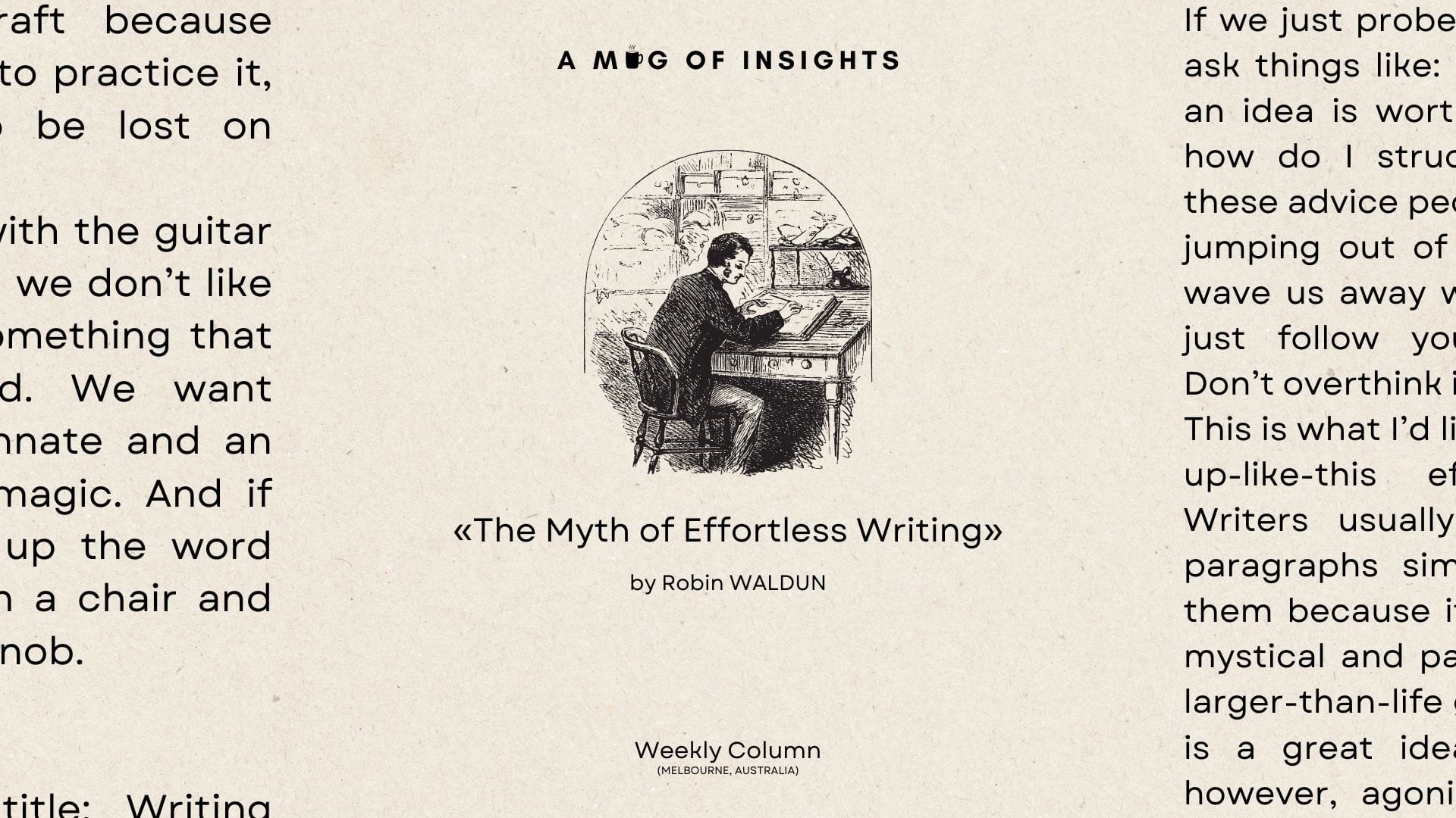 "I just woke up and wrote this..."