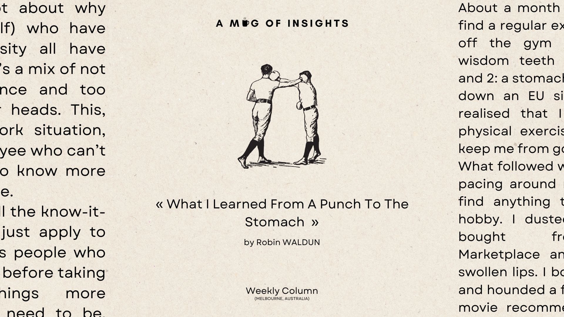 What I Learned From A Punch To The Stomach