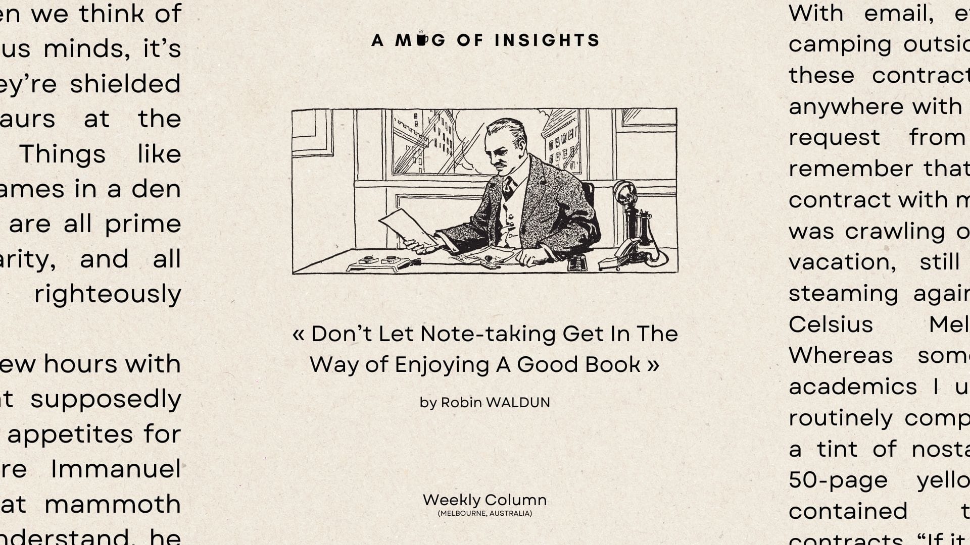 Don't Let Note-taking Get In The Way of Enjoying A Good Book