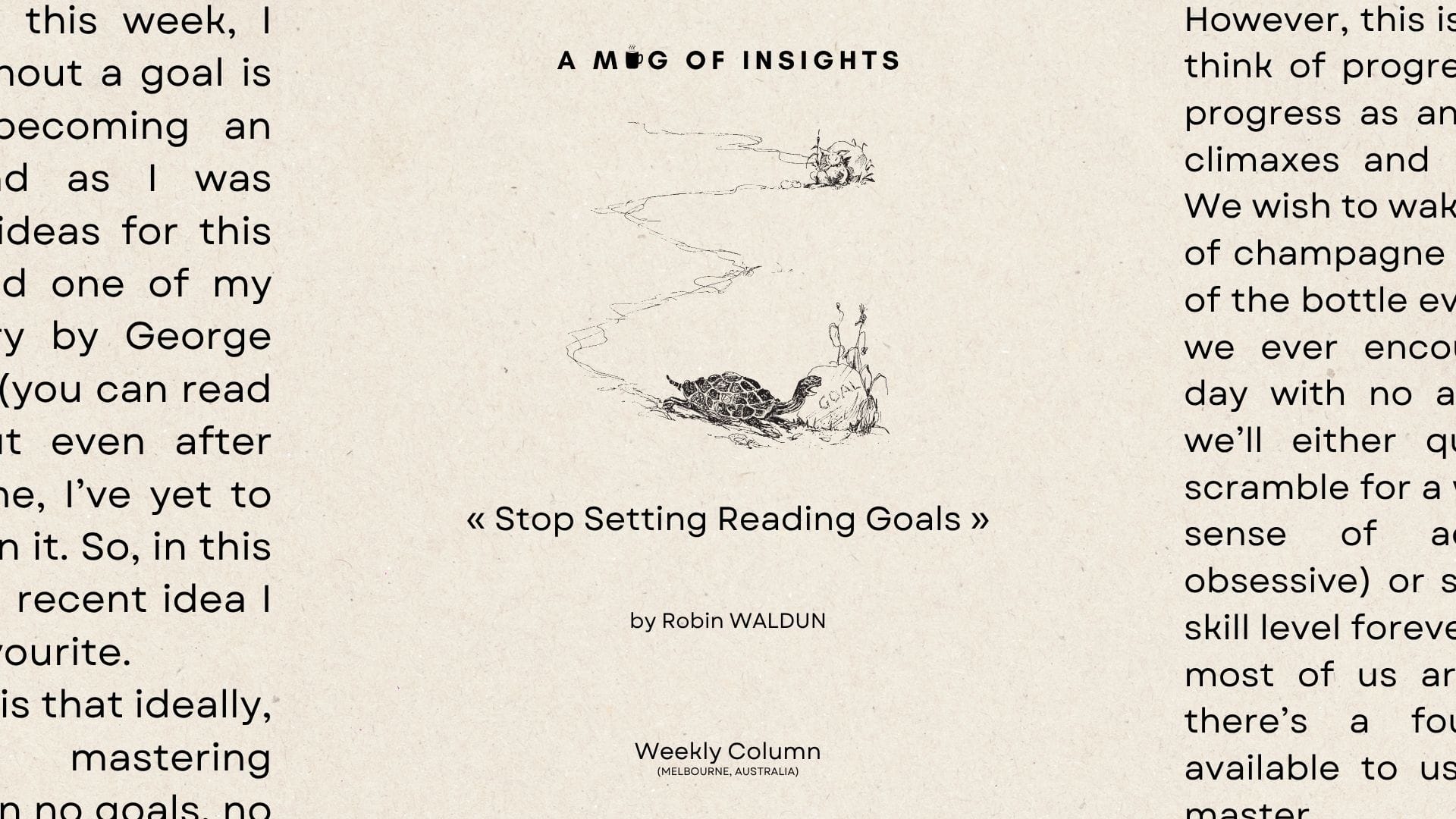 Stop Setting Reading Goals