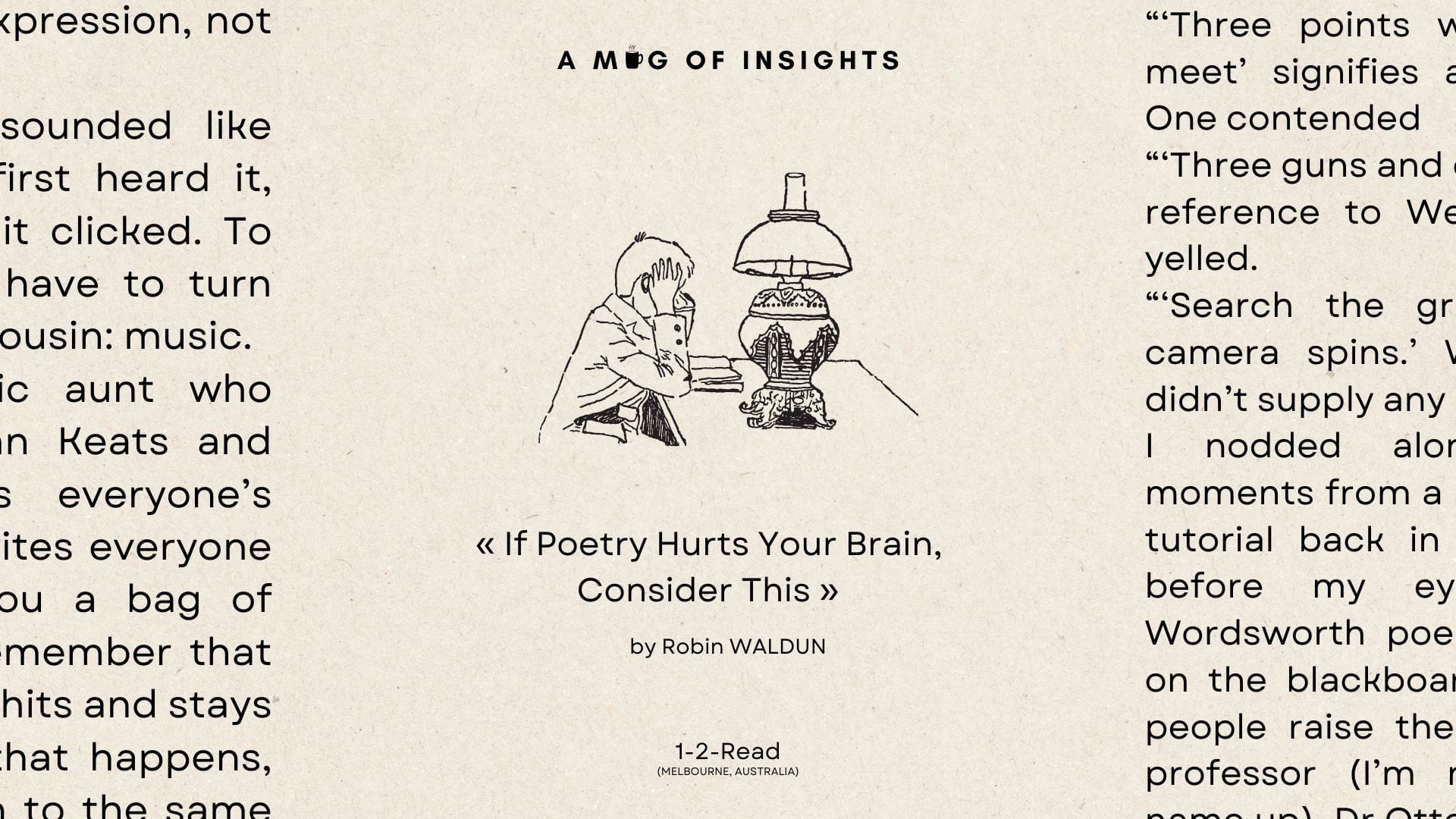 If Poetry Hurts Your Brain, Consider This