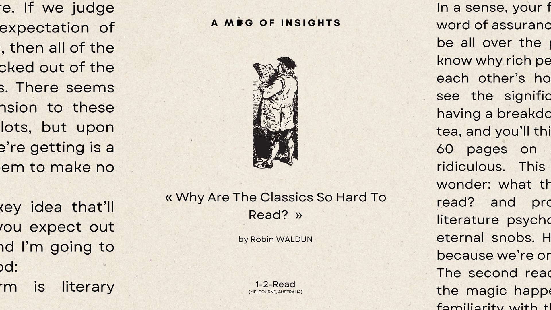 Why Are The Classics So Hard To Read?