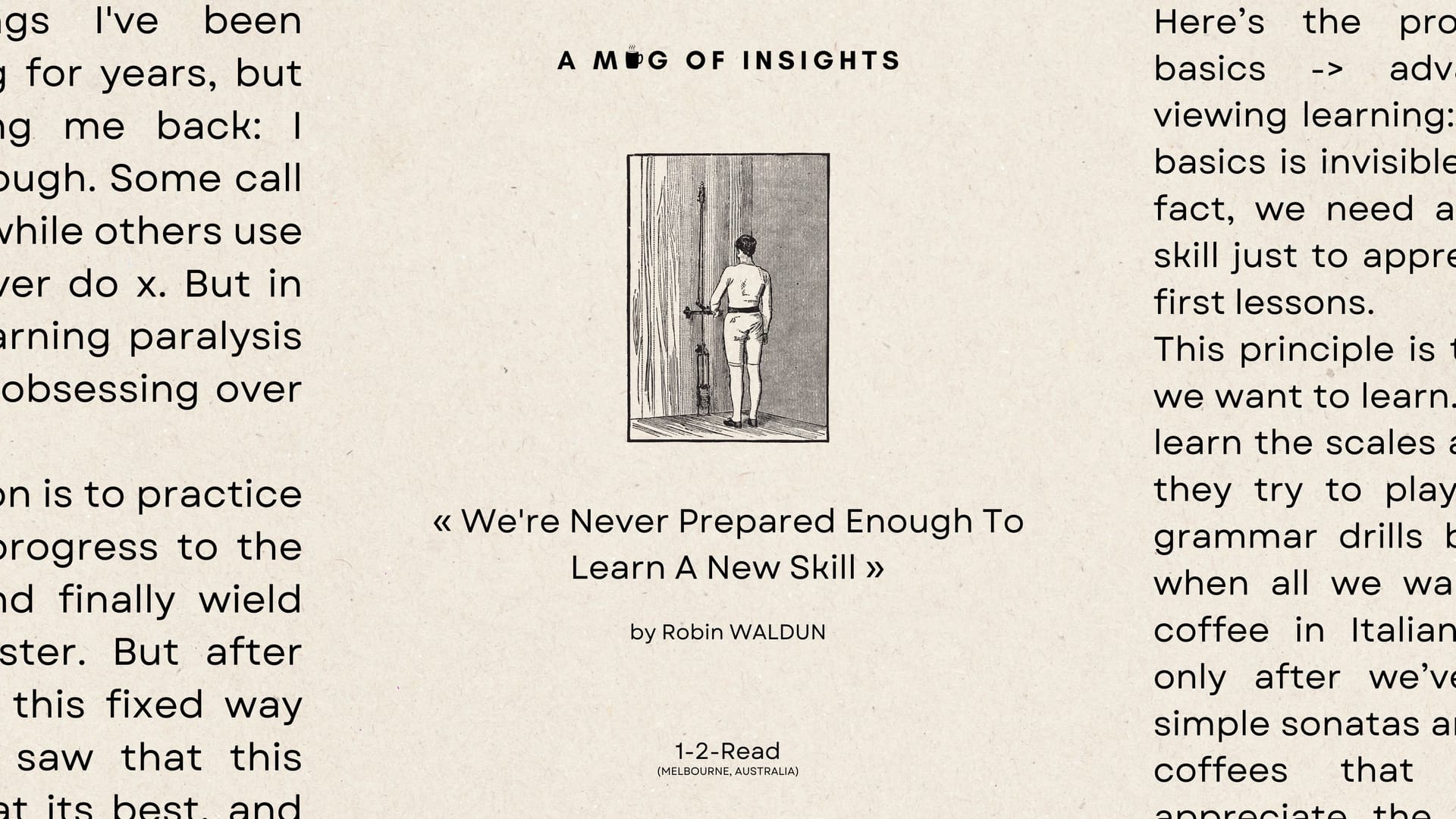 We're Never Prepared Enough To Learn A New Skill