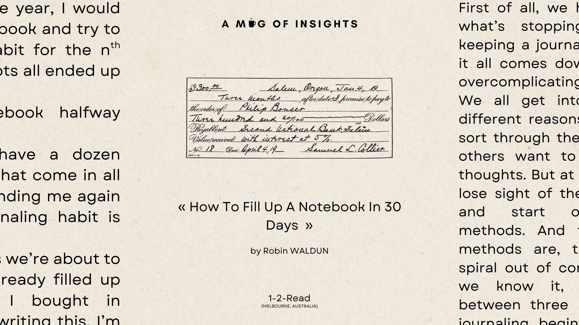 How To Fill Up A Notebook In 30 Days