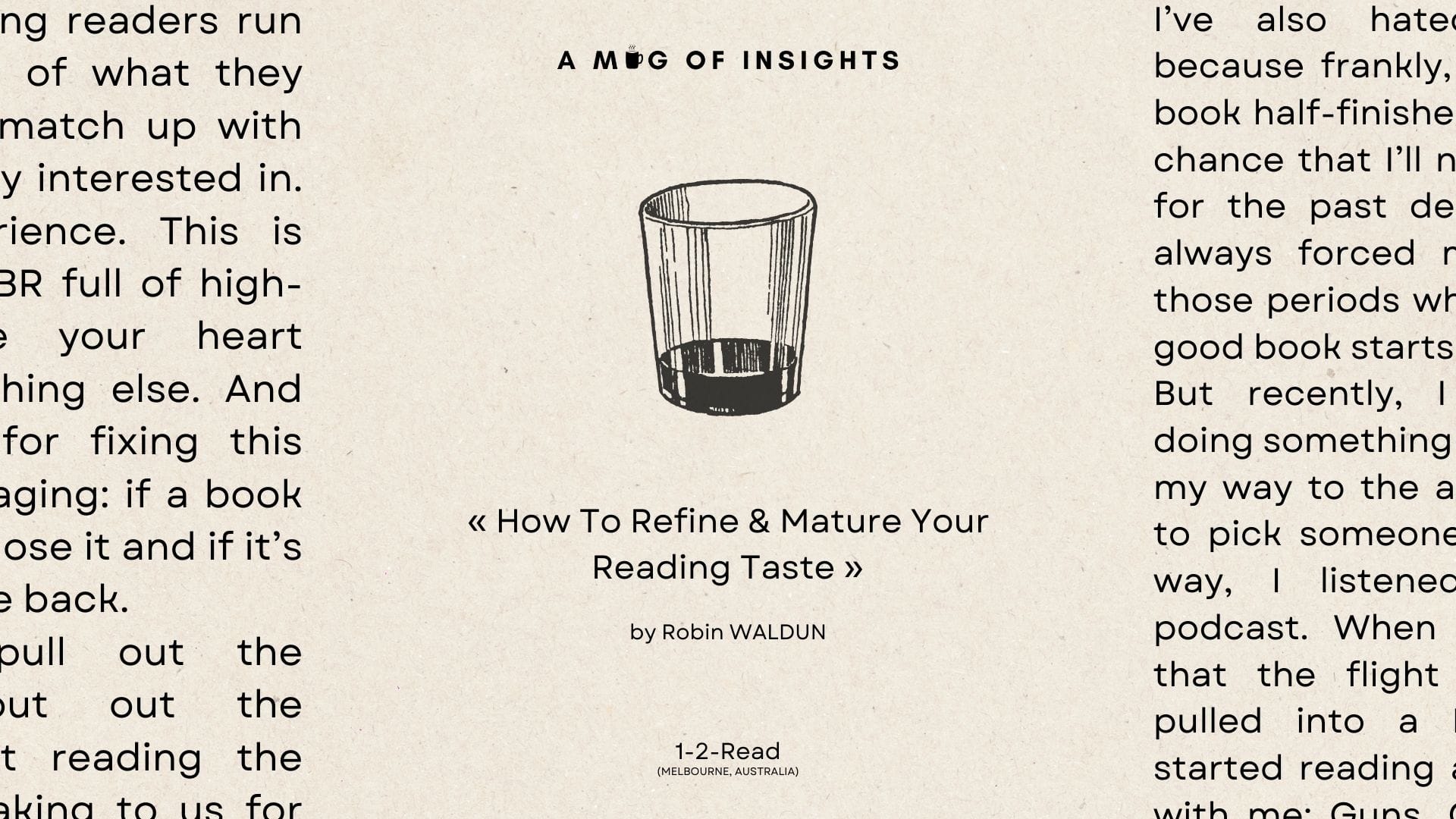 How to refine & mature your reading taste