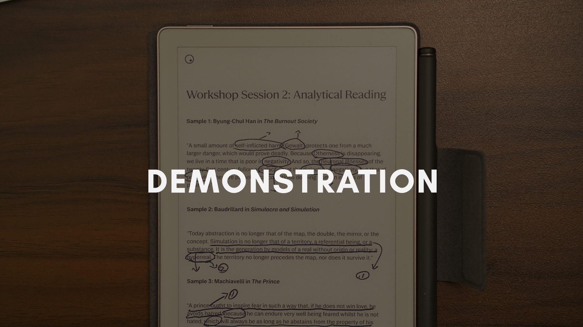 Demonstration #2: An Annotation Guide For Getting The Most Out of A Book