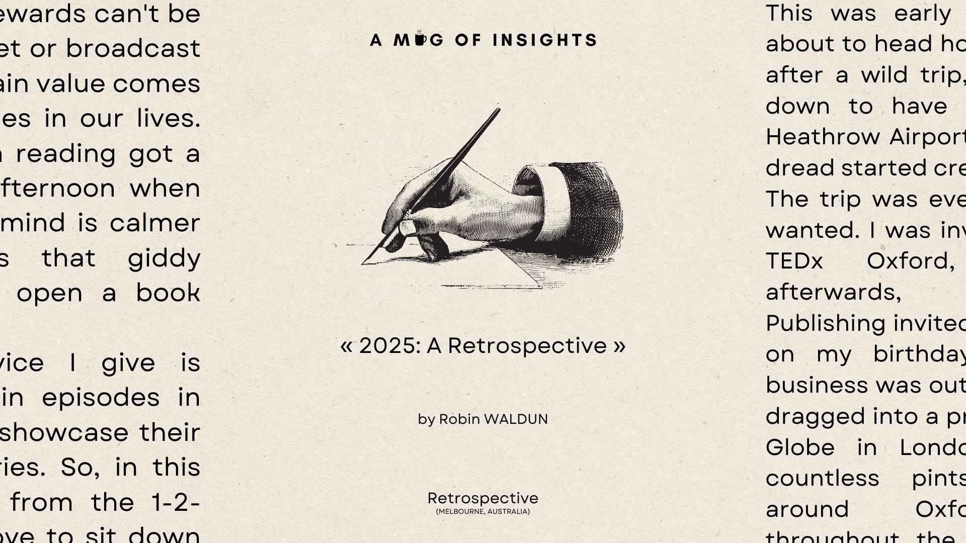 2025: A Retrospective