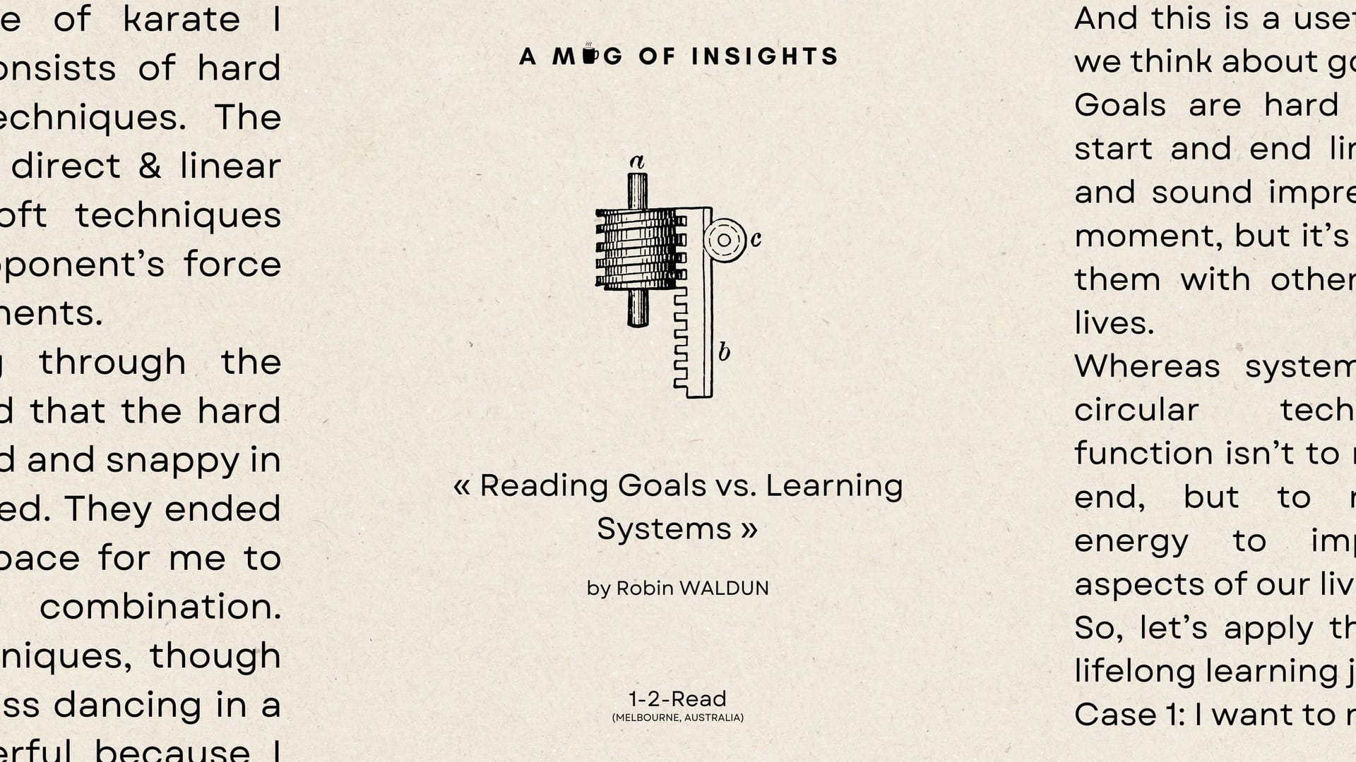 Reading Goals vs. Learning Systems
