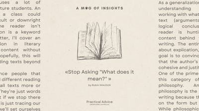 Stop Asking "What does it mean?"