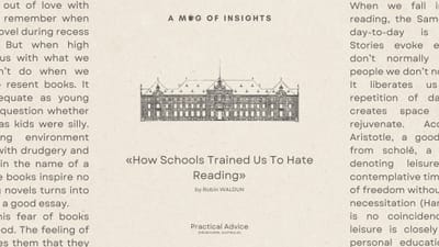 How Schools Trained Us To Hate Reading