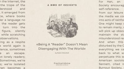 Being A “Reader” Doesn’t Mean Disengaging With The World