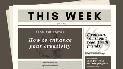 My Creative Schedule, A Snippet of An Essay-In-Progress, And Light-Hearted Reads