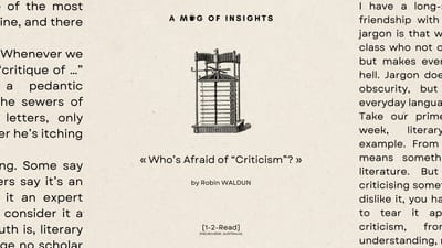 [1-2-Read] Who's Afraid of "Criticism"?