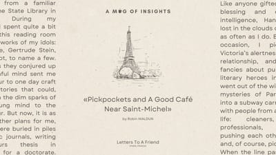 Pickpockets and A Good Café in Saint-Michel: An Open Letter.