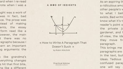 How To Write a Paragraph That Doesn't Suck