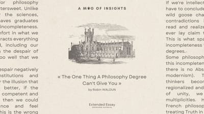 The One Thing A Philosophy Degree Can't Give You
