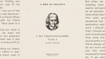 Our Talents Are Invisible To Us
