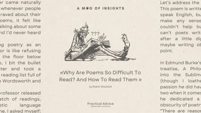 Why Are Poems So Difficult To Read? And How To Read Them