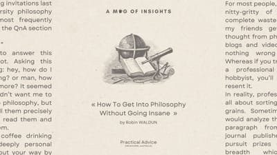 How To Get Into Philosophy Without Going Insane