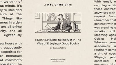 Don't Let Note-taking Get In The Way of Enjoying A Good Book