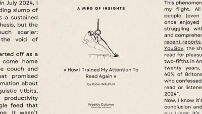 How I Trained My Attention To Read Again